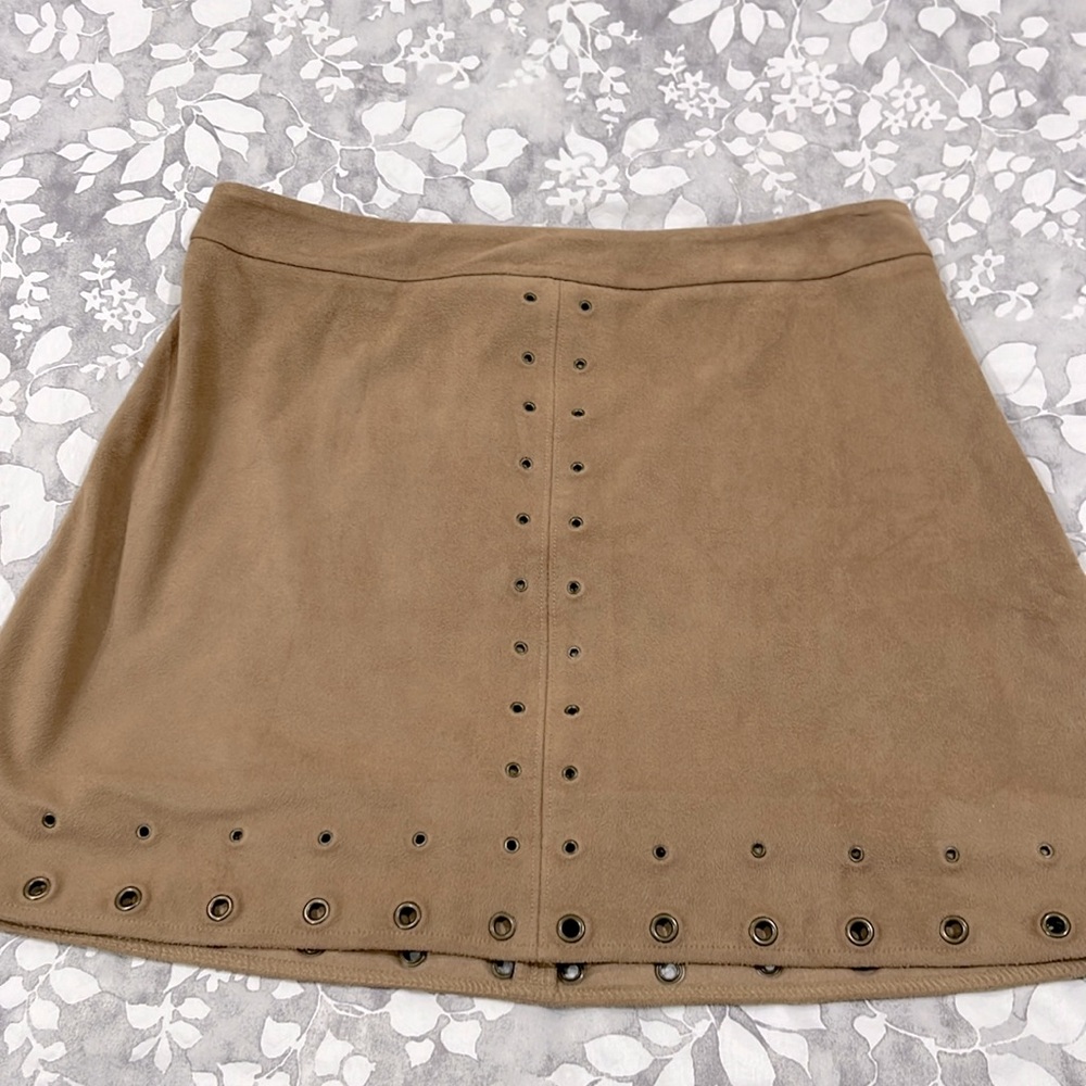 Velvety Suede Chic Skirt